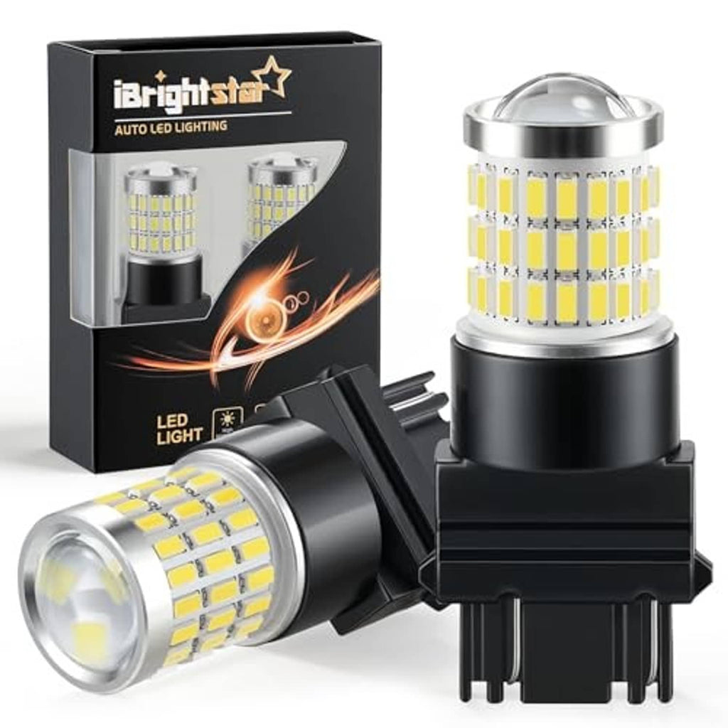LED reverse light bulb with white LED chip array, clear dome lens, black plug base