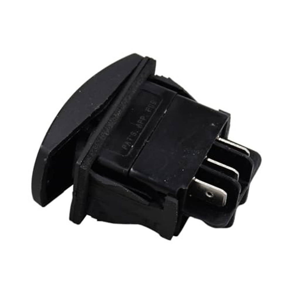 Black forward/reverse switch with bracket mount and exposed metal terminal pins