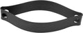 Black firefighter helmet band with two side grommet holes and flexible strap loop