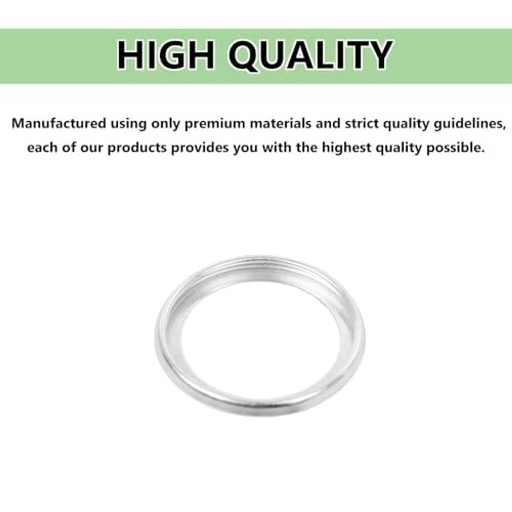 Silver gasket ring on green packaging card