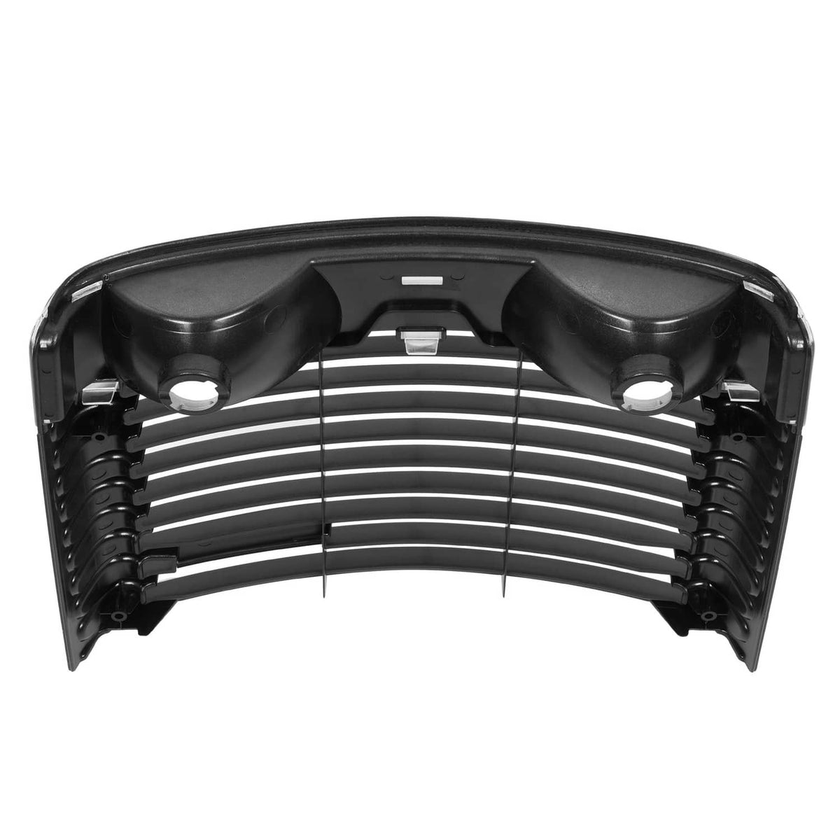 Front hood grille inner panel with black slats and two mounting holes
