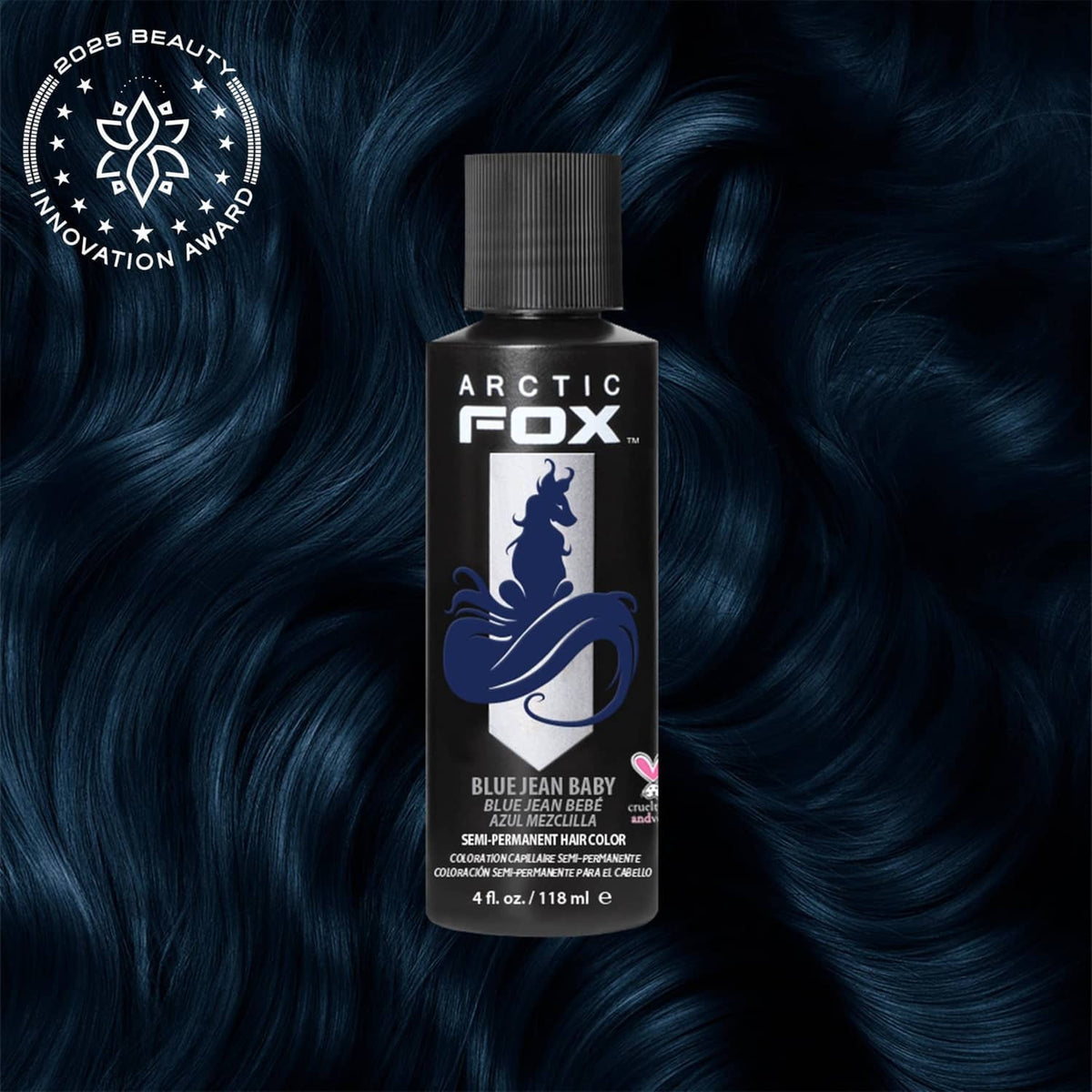 ARCTIC FOX semi-permanent hair color bottle labeled Blue Jean Baby, 4 fl oz