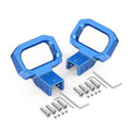 Blue aluminum seat release handle set with mounting screws and hex keys
