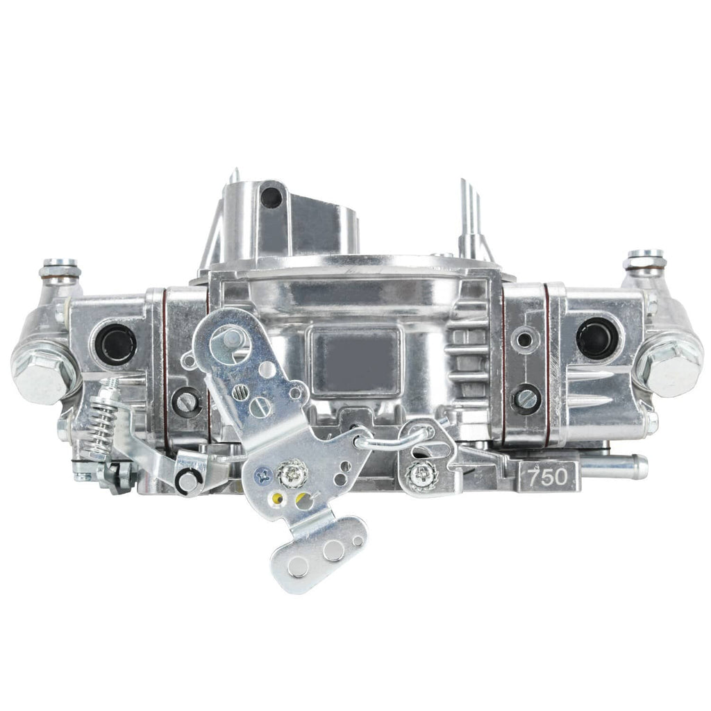 Carburetor e-choke body in silver metal with visible mounting holes and ports