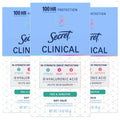 Secret Clinical Strength antiperspirant pack of 3, white boxes, 1.6 oz each