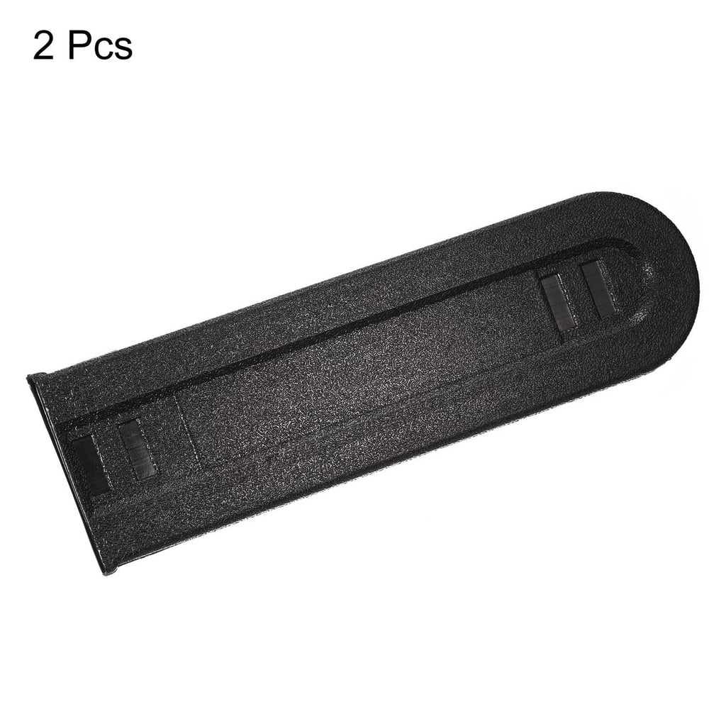 Black plastic chain saw bar cover, textured padded sheath; 2-pack