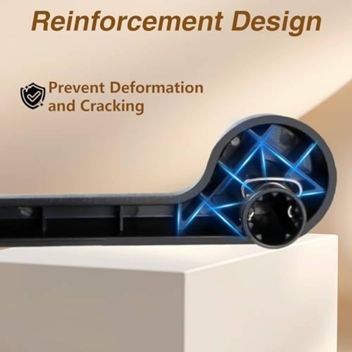 Black recliner seat handle lever with circular mounting socket