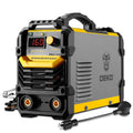 Gray and yellow DEKO inverter MMA stick welder with digital display and control knob