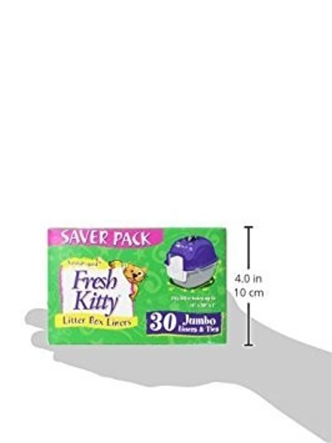 Fresh Kitty litter box liners saver pack box with dimensions: 18 x 20 x 7 in