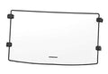 Dark gray full windshield panel with four corner mounting brackets