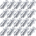 Silver expansion screws with petal nuts, M8 size, 20-pack set