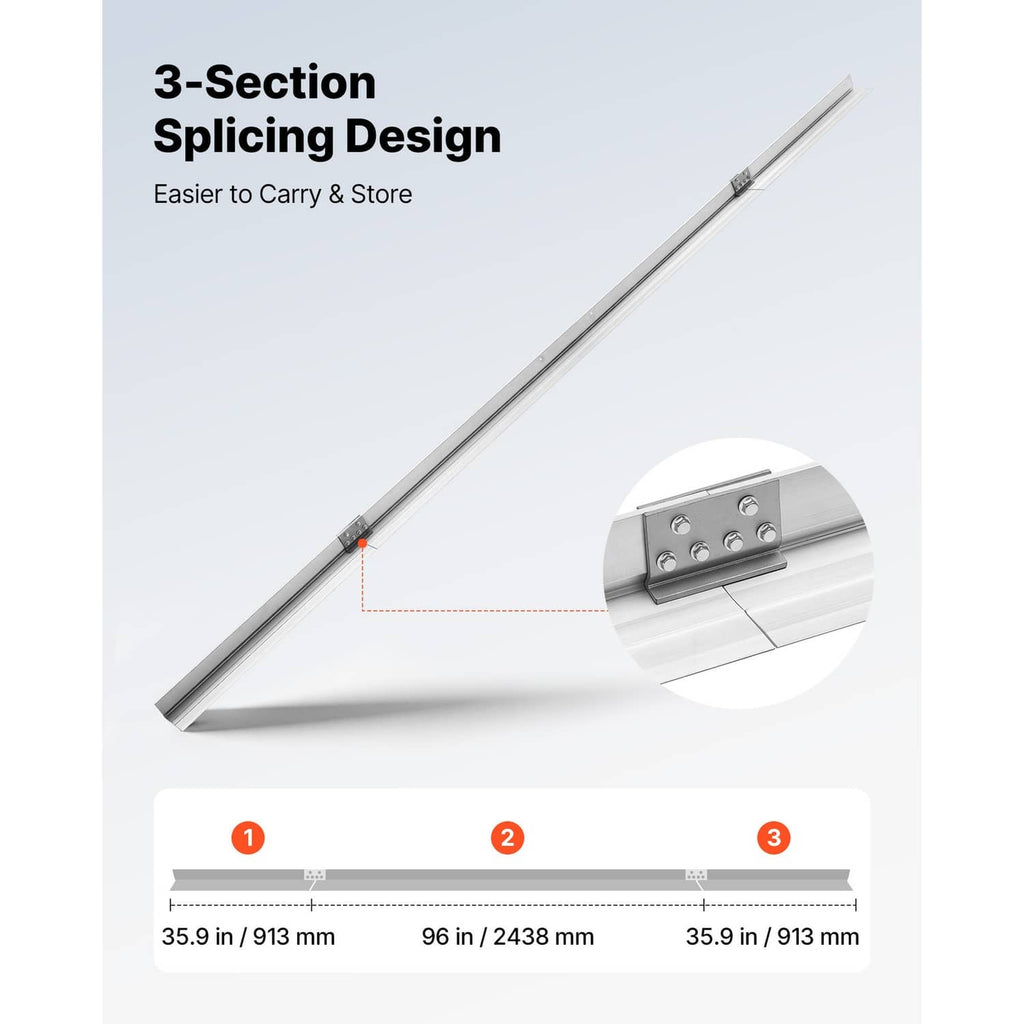 3-section splicing concrete screed blade, foldable design for easier transport