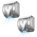 Stainless steel automatic hand dryer with air vents, pack of 2