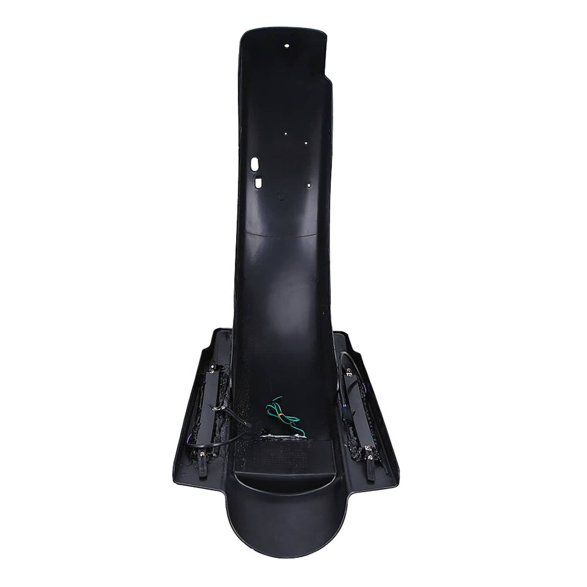 LED rear fender assembly with wiring connectors and mounting plate