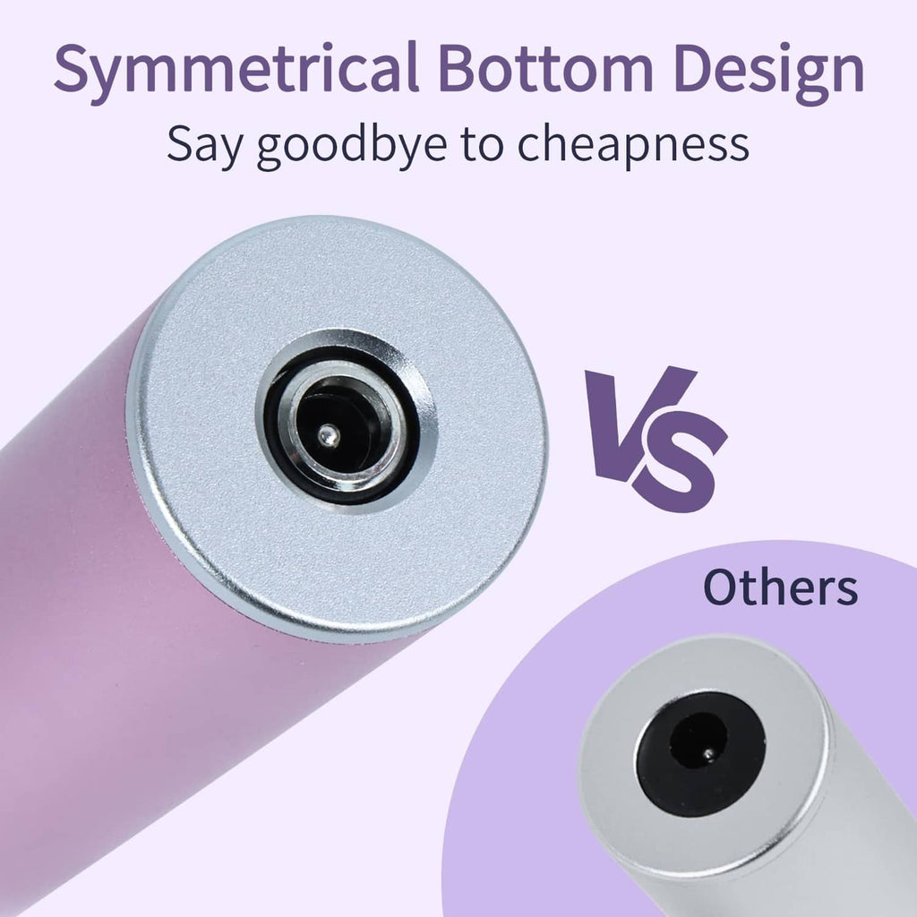 Electric foot callus remover bottom head with silver circular design and center connector