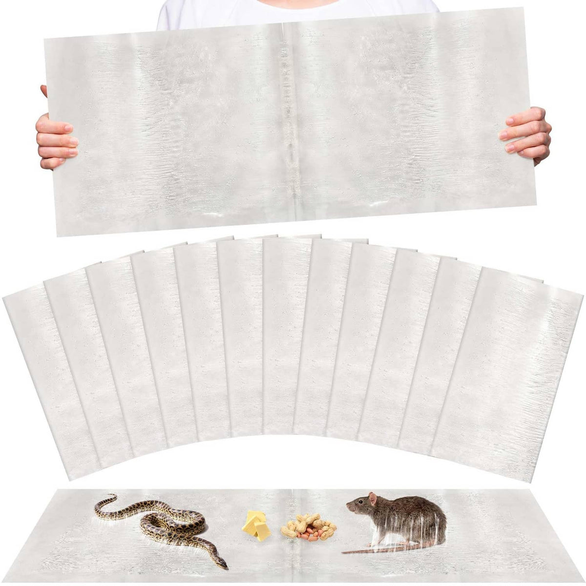 White large super sticky glue trap pads, multiple sheets