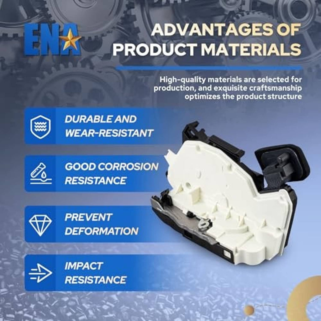 White door lock actuator mechanism with durable plastic housing