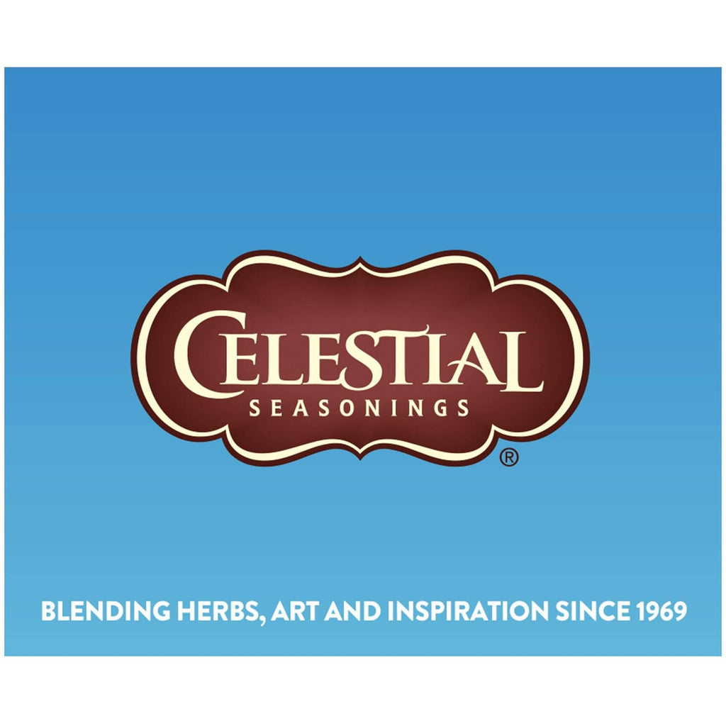 Celestial Seasonings brand logo panel on cold brew iced tea box