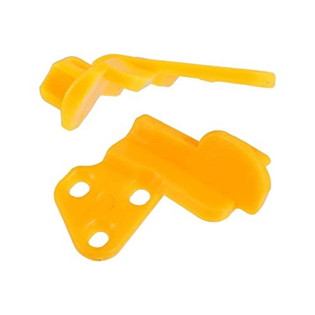 Orange plastic tire changer demount head insert clip and lever bar, two-piece set