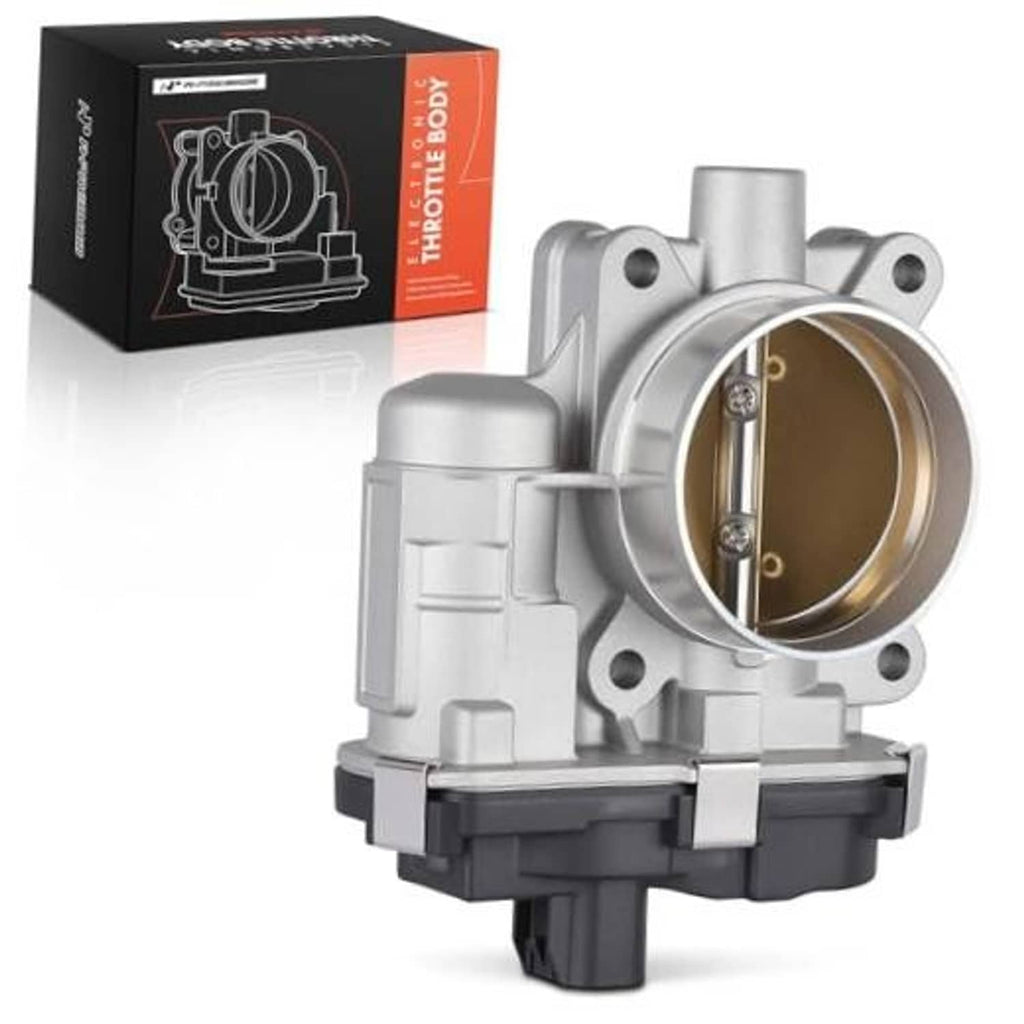 Aluminum electronic throttle body with round valve opening and mounting ports