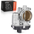 Aluminum electronic throttle body with round valve opening and mounting ports