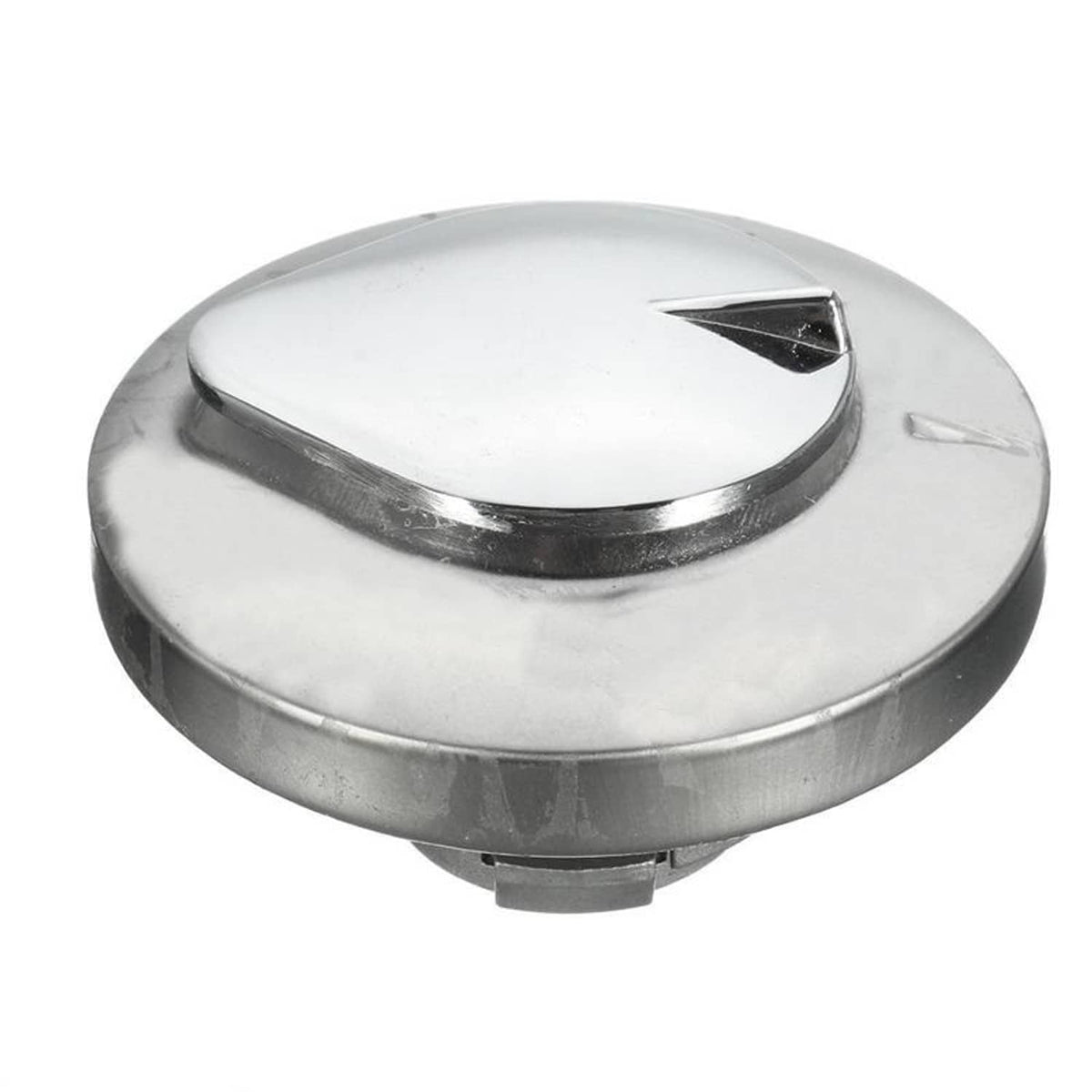 Fuel tank cap cover with chrome finish and key slot