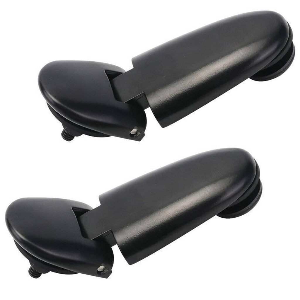 Black liftgate window hatch hinge set with mounting brackets, pair