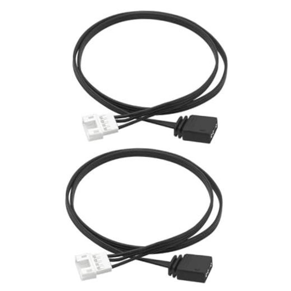 Black 4-pin to 5V 3-pin ARGB splitter extension cable, two cable leads shown