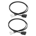 Black 4-pin to 5V 3-pin ARGB splitter extension cable, two cable leads shown