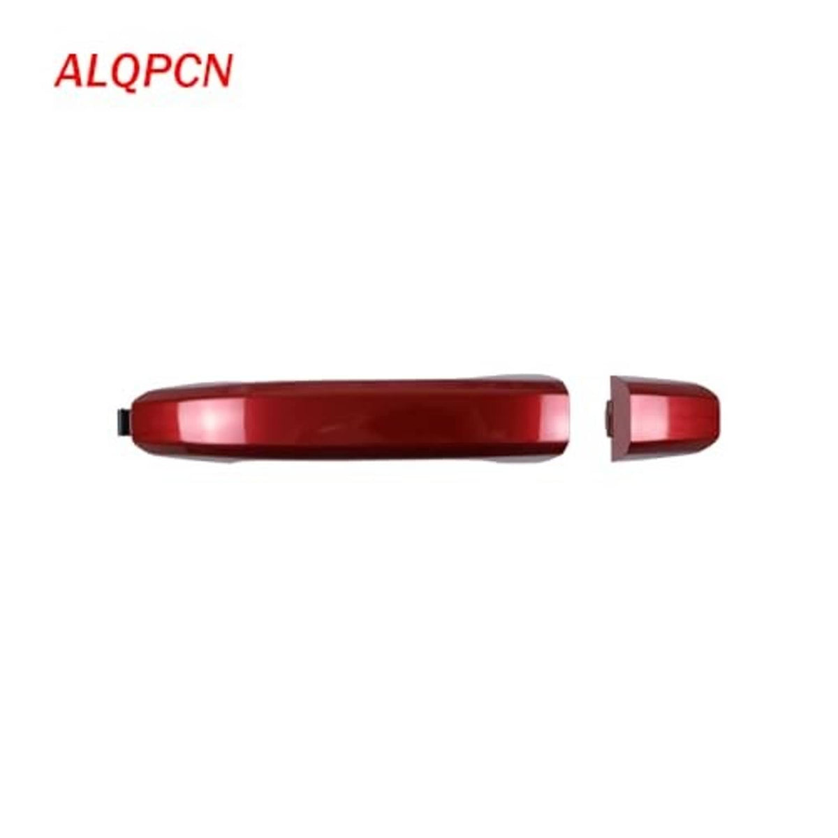 Red exterior door handle cover with small red bezel insert