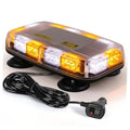 3-color LED strobe light bar with amber/white lenses and black mounting base
