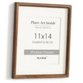 Walnut wood 11x14 picture frame with inner print opening, no mat