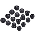 Black silicone earbud replacement tips, assorted set with inner vents