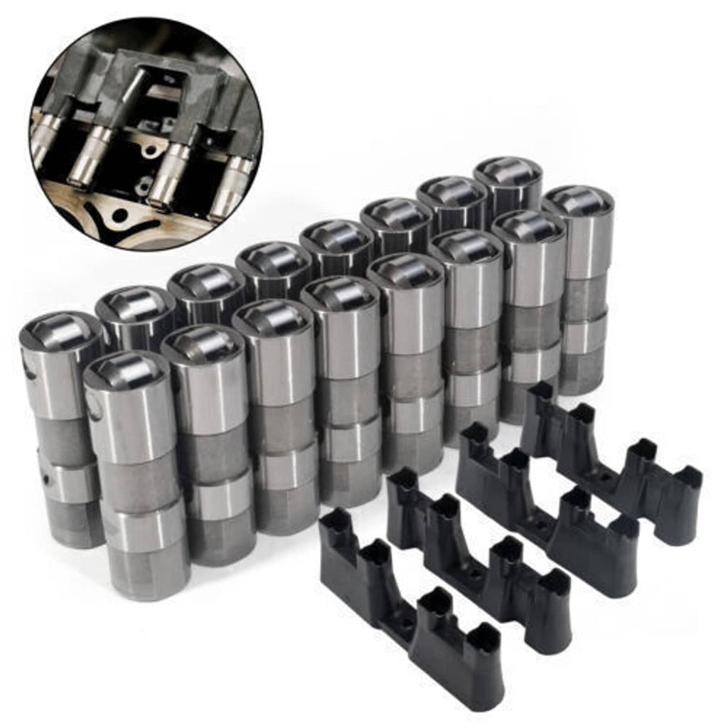 LS engine lifter set with metal roller lifters and black guide trays