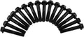Black exhaust manifold bolt kit, 16-piece set with ribbed shanks and hex heads