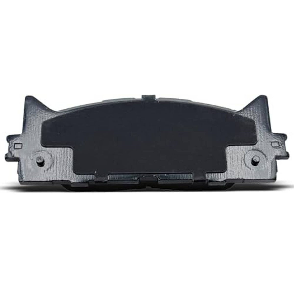 Ceramic brake pad pair, smooth back side with mounting tabs and clips