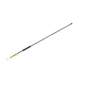 Door latch cable with black wire and yellow terminals, length 31 in