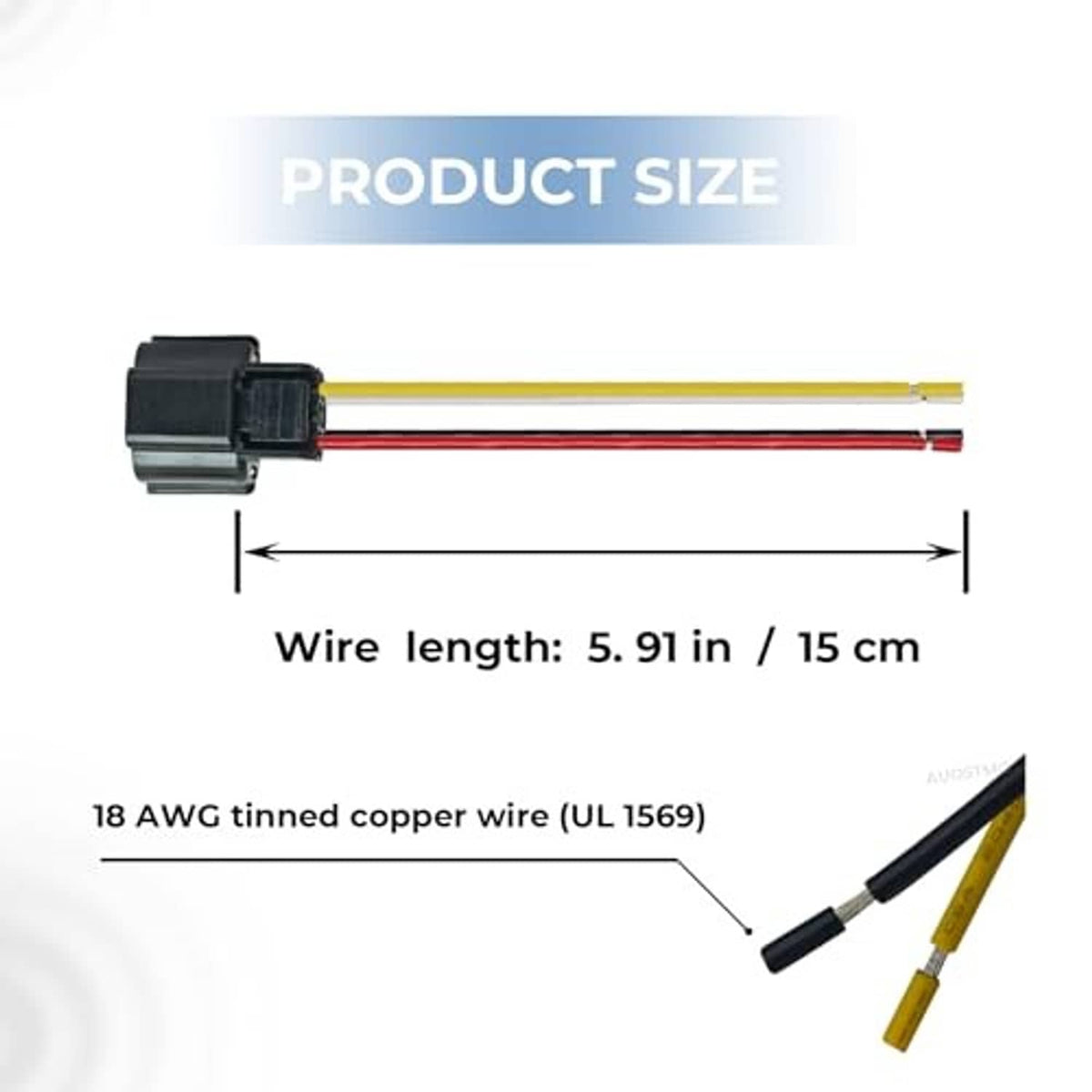 Idle Air Control pigtail harness, black connector with 15 cm wire leads