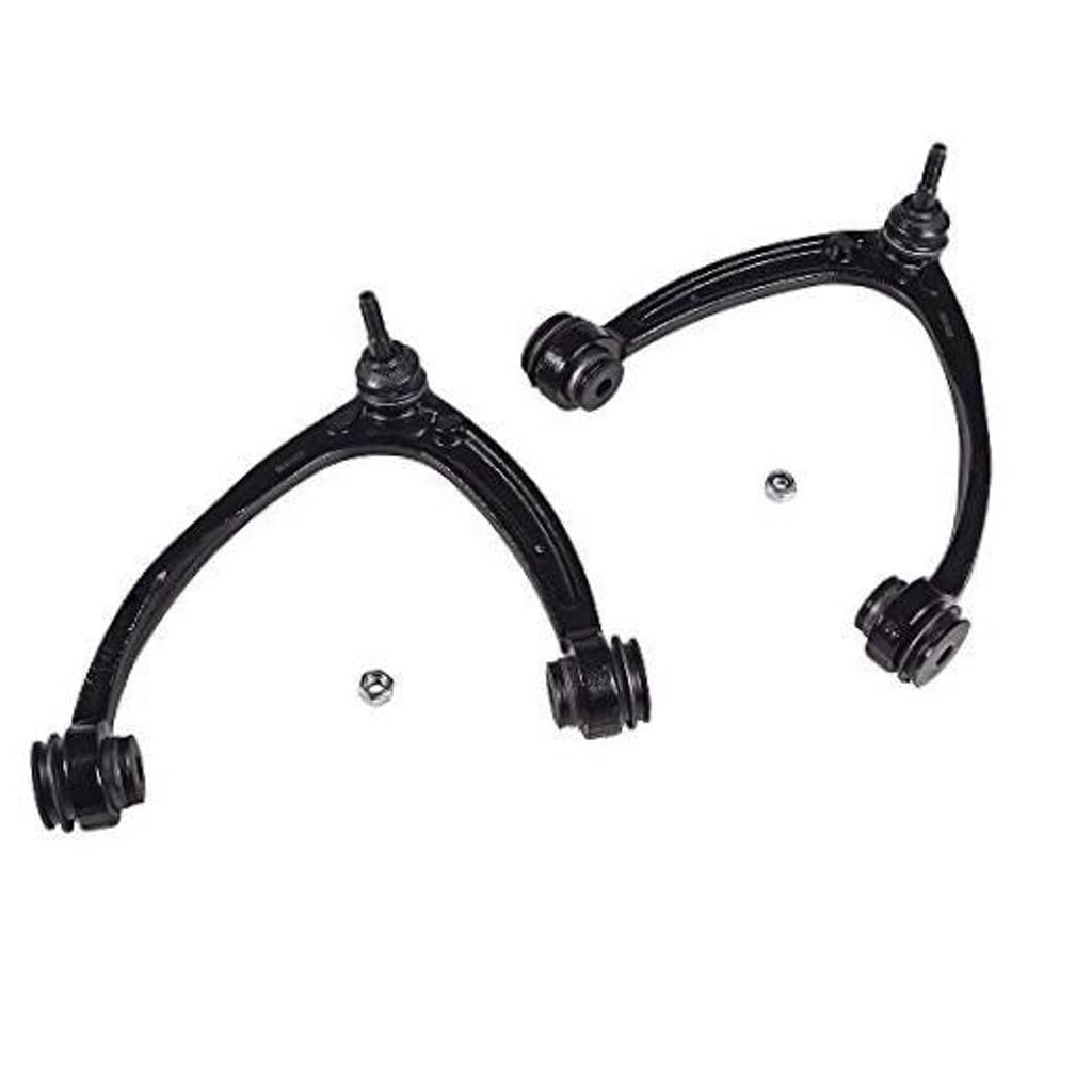 Front upper control arm with ball joints, black frame with bushings and mounting points
