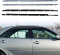 Window weather strip molding trim set, black rubber seal channels for car windows