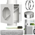 Indoor dryer lint trap box kit with mesh screens, vent hose, clamps, and brush