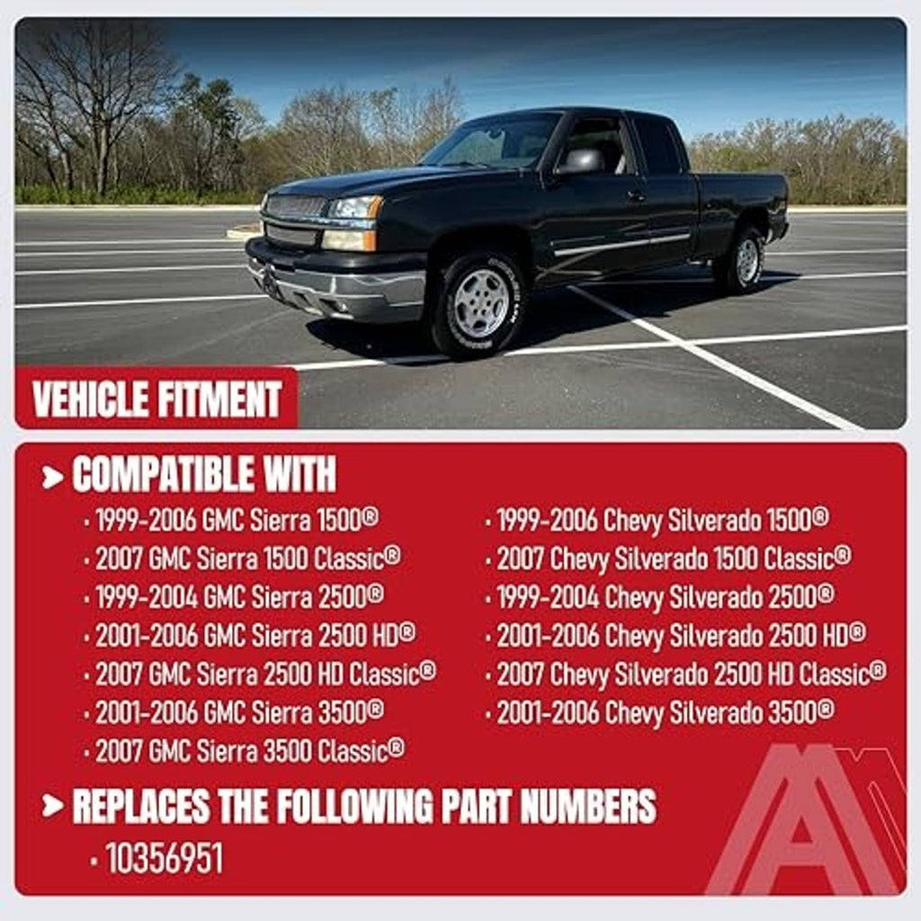 Rear lower door latch lock product graphic with installed vehicle fitment photo