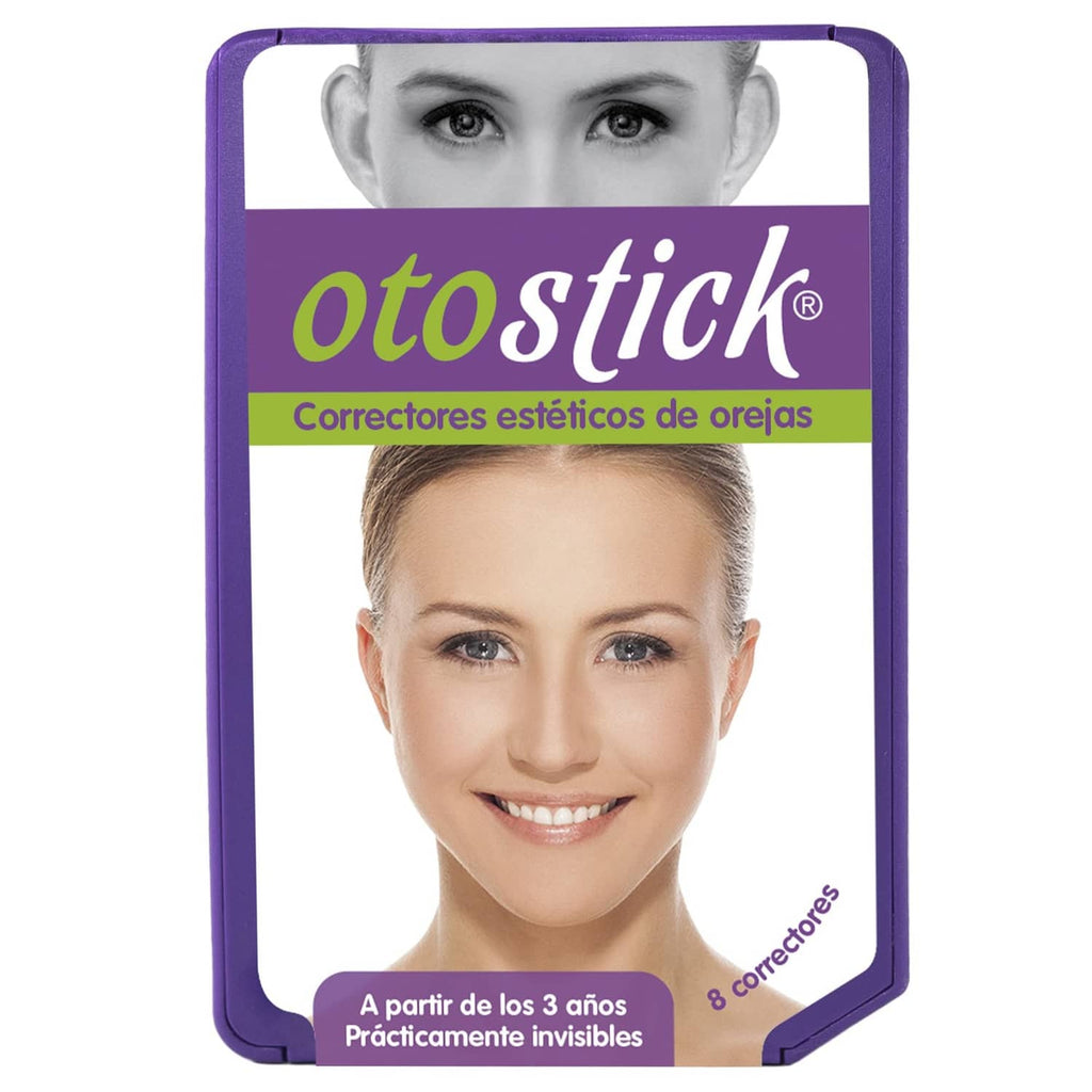 Otostick ear corrector kit in purple box, clear 8-count adhesive pieces