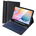 Backlit keyboard tablet case in dark gray with detachable-style keyboard stand