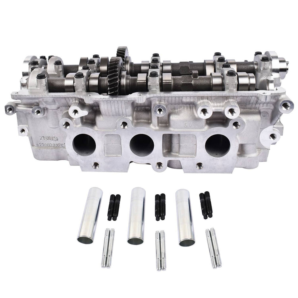 Right cylinder head side view with intake/exhaust openings and cam gear housing