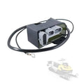 Ignition coil module with two electrical connectors and attached wiring harness