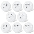 White round water leak detector alarm with sensor ports and droplet indicator icons