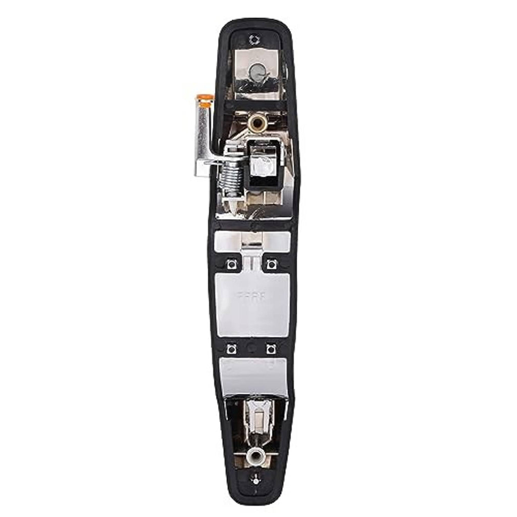 Exterior door handle assembly backplate with mounting brackets and spring