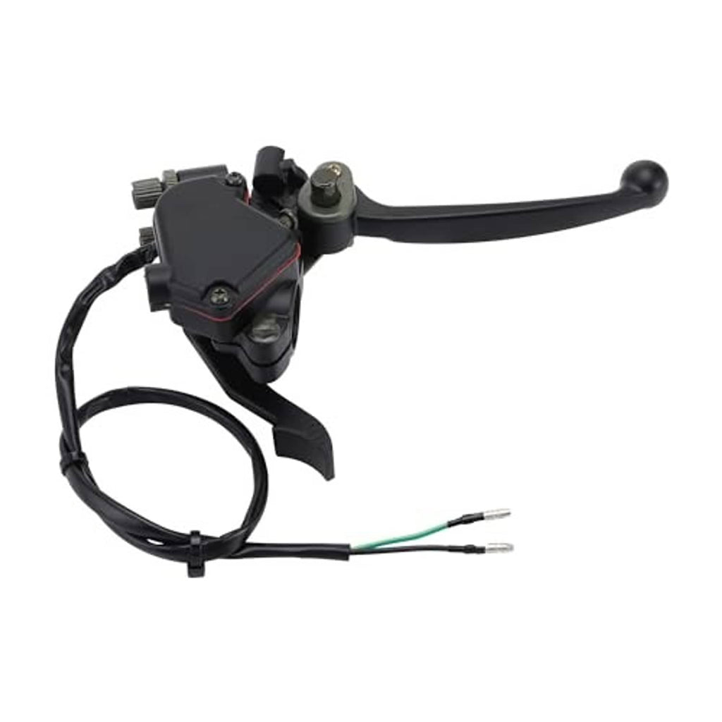 Black brake lever thumb throttle control with wiring harness and cable connectors