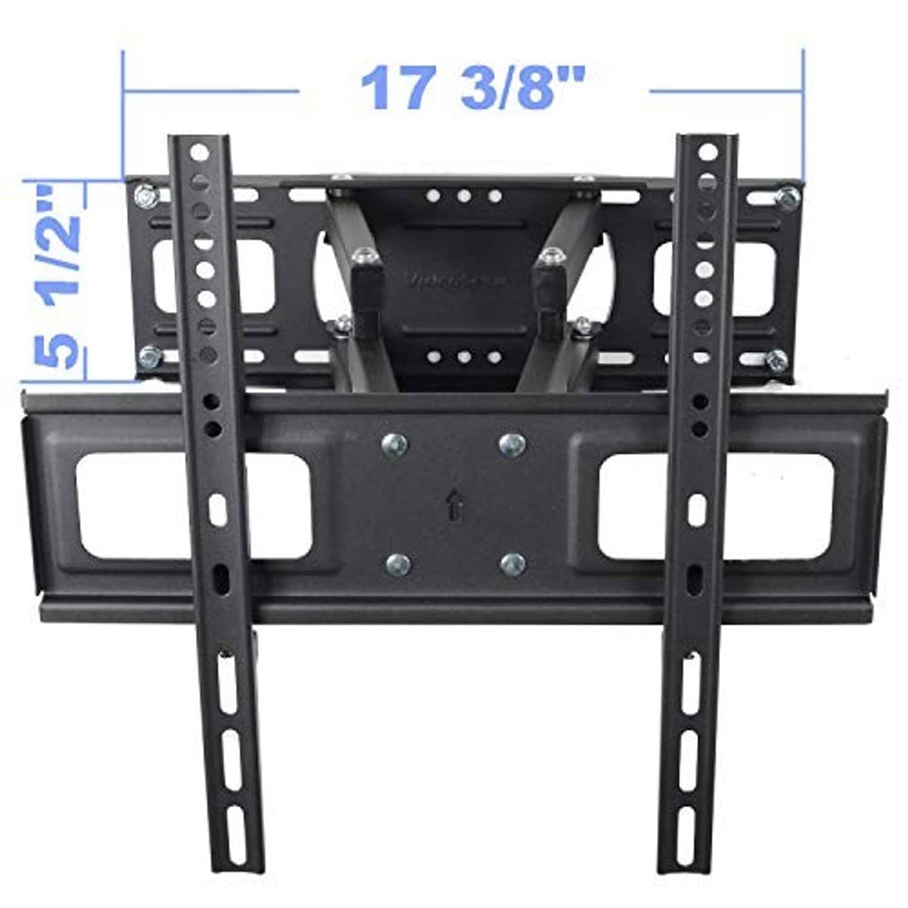Low-profile TV wall mount bracket with central plate and V-shaped mounting arms